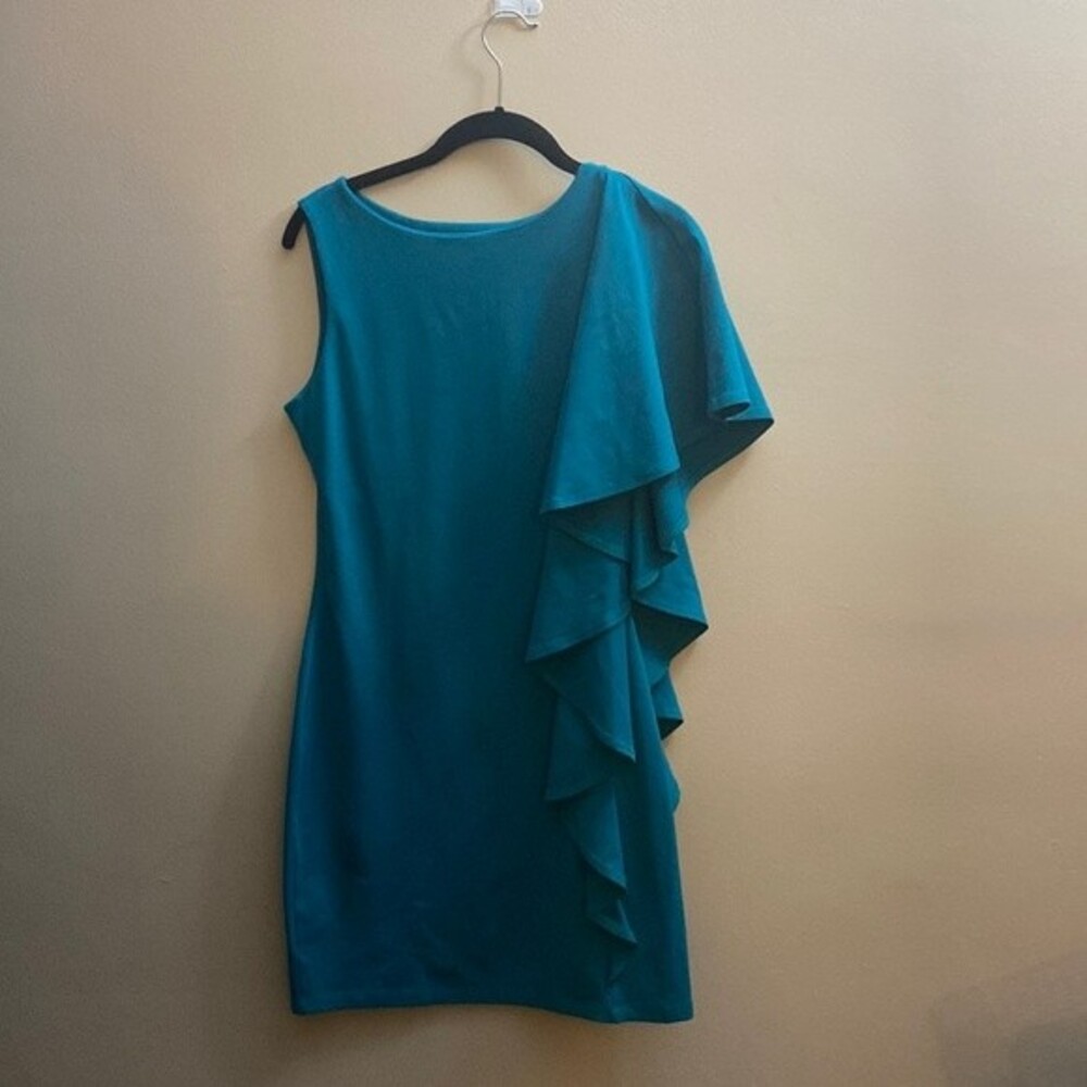 Susana Monaco Verena one shoulder ruffle dress Small